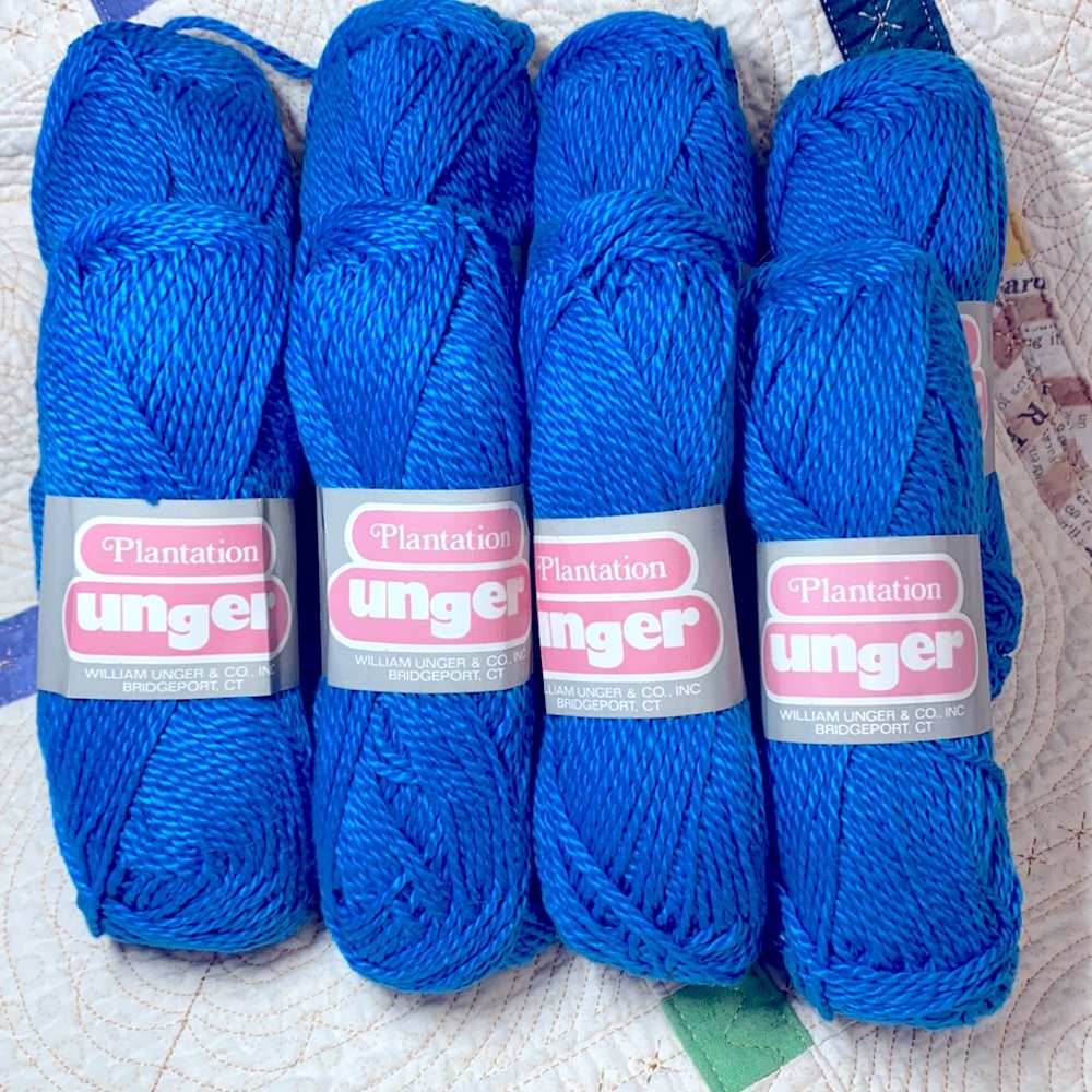 UNGER Plantation 100% mercerized cotton yarn lot of 8 skeins